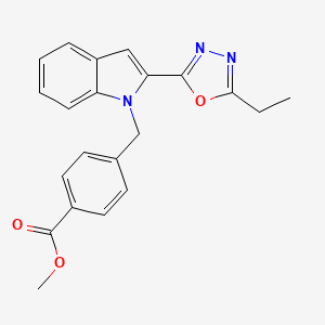 methyl 4-{[2-(5-ethyl-1,3,4-oxadiazol-2-yl)-1H-indol-1-yl]methyl}benzoate