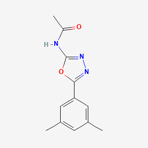 molecular formula C12H13N3O2 B2774983 N-(5-(3,5-二甲基苯基)-1,3,4-噁唑-2-基)乙酰胺 CAS No. 1170855-85-2