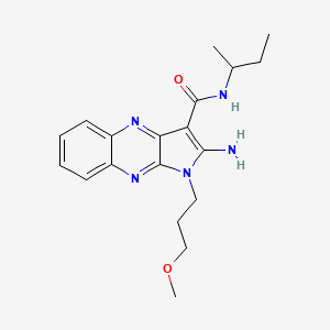 molecular formula C19H25N5O2 B2774990 2-氨基-N-丁-2-基-1-(3-甲氧基丙基)吡咯并[3,2-b]喹喔啉-3-甲酰胺 CAS No. 842977-79-1