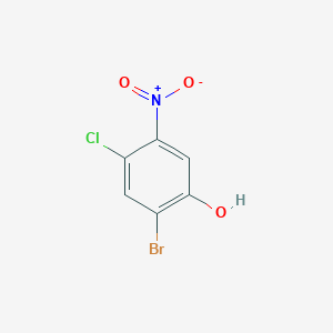 molecular formula C6H3BrClNO3 B2774993 2-Bromo-4-chloro-5-nitrophenol CAS No. 1073437-11-2