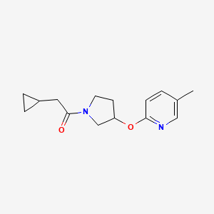2-Cyclopropyl-1-(3-((5-methylpyridin-2-yl)oxy)pyrrolidin-1-yl)ethanone