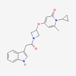 4-((1-(2-(1H-indol-3-yl)acetyl)azetidin-3-yl)oxy)-1-cyclopropyl-6-methylpyridin-2(1H)-one