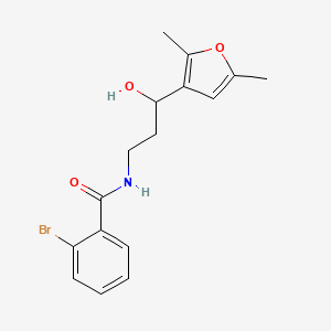 molecular formula C16H18BrNO3 B2775002 2-bromo-N-(3-(2,5-dimethylfuran-3-yl)-3-hydroxypropyl)benzamide CAS No. 1421485-13-3