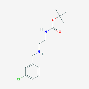 molecular formula C14H21ClN2O2 B2775005 叔丁基(2-((3-氯苄基)氨基)乙基)氨基甲酸酯 CAS No. 1708374-98-4