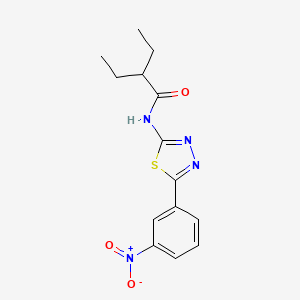 2-ethyl-N-(5-(3-nitrophenyl)-1,3,4-thiadiazol-2-yl)butanamide