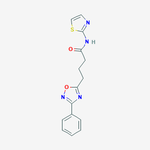 molecular formula C15H14N4O2S B277502 4-(3-phenyl-1,2,4-oxadiazol-5-yl)-N-(1,3-thiazol-2-yl)butanamide 