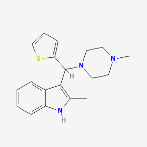 molecular formula C19H23N3S B2775022 2-methyl-3-[(4-methylpiperazin-1-yl)(thiophen-2-yl)methyl]-1H-indole CAS No. 618407-11-7