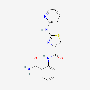 N-(2-carbamoylphenyl)-2-(pyridin-2-ylamino)thiazole-4-carboxamide