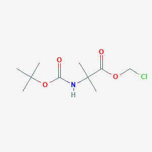 molecular formula C10H18ClNO4 B2775034 2-叔丁氧羰基氨基-2-甲基丙酸氯甲酯 CAS No. 150109-48-1