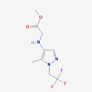 Methyl 2-[[5-methyl-1-(2,2,2-trifluoroethyl)pyrazol-4-yl]amino]acetate