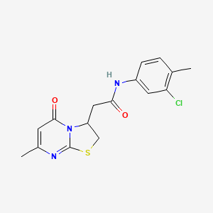 molecular formula C16H16ClN3O2S B2775042 N-(3-氯-4-甲基苯基)-2-(7-甲基-5-氧代-3,5-二氢-2H-噻唑啉[3,2-a]嘧啶-3-基)乙酰胺 CAS No. 946264-21-7