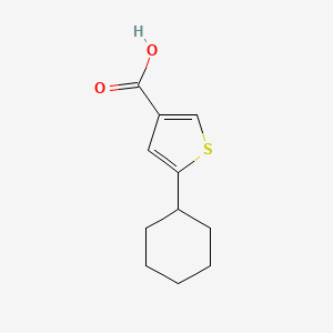 molecular formula C11H14O2S B2775045 5-环己基硫代吡咯-3-羧酸 CAS No. 13191-44-1