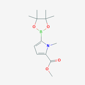 molecular formula C13H20BNO4 B2775053 1-甲基-5-(5-甲氧羰基)吡咯-2-硼酸脂 CAS No. 2377607-43-5