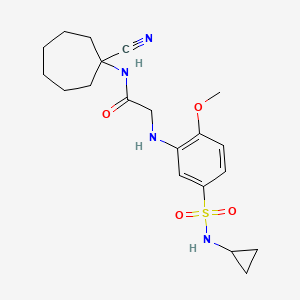 N-(1-cyanocycloheptyl)-2-[5-(cyclopropylsulfamoyl)-2-methoxyanilino]acetamide