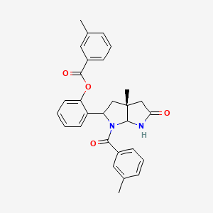 molecular formula C29H28N2O4 B2775061 2-[(3aR)-3a-methyl-1-(3-methylbenzoyl)-5-oxooctahydropyrrolo[2,3-b]pyrrol-2-yl]phenyl 3-methylbenzenecarboxylate CAS No. 956448-51-4