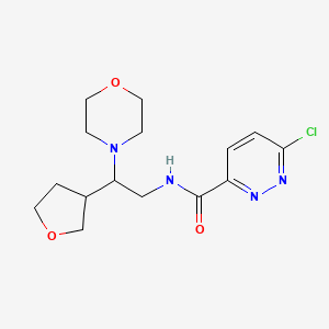 molecular formula C15H21ClN4O3 B2775065 6-chloro-N-[2-(morpholin-4-yl)-2-(oxolan-3-yl)ethyl]pyridazine-3-carboxamide CAS No. 1333757-36-0
