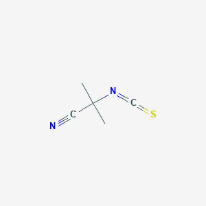 molecular formula C5H6N2S B2775070 2-Isothiocyanato-2-methylpropanenitrile CAS No. 2167341-61-7