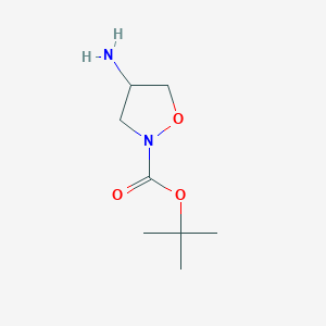 molecular formula C8H16N2O3 B2775071 叔丁基-4-氨基-1,2-噁唑烷-2-羧酸叔丁酯 CAS No. 1309959-07-6