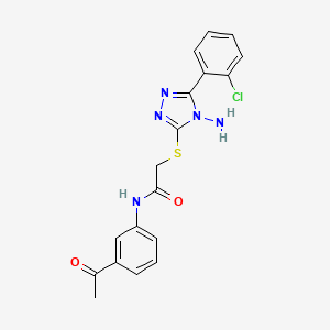 N-(3-acetylphenyl)-2-{[4-amino-5-(2-chlorophenyl)-4H-1,2,4-triazol-3-yl]sulfanyl}acetamide