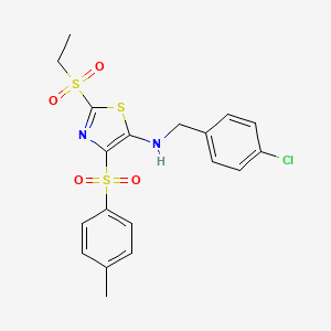 N-(4-chlorobenzyl)-2-(ethylsulfonyl)-4-[(4-methylphenyl)sulfonyl]-1,3-thiazol-5-amine