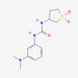 molecular formula C13H19N3O3S B2775084 1-(3-(Dimethylamino)phenyl)-3-(1,1-dioxidotetrahydrothiophen-3-yl)urea CAS No. 294668-87-4