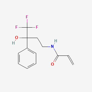 molecular formula C13H14F3NO2 B2775085 N-(4,4,4-trifluoro-3-hydroxy-3-phenylbutyl)prop-2-enamide CAS No. 2094460-94-1