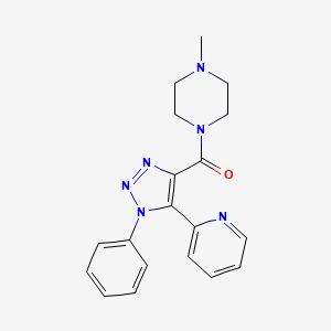 1-methyl-4-[1-phenyl-5-(pyridin-2-yl)-1H-1,2,3-triazole-4-carbonyl]piperazine