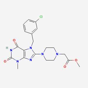 Methyl 2-[4-[7-[(3-chlorophenyl)methyl]-3-methyl-2,6-dioxopurin-8-yl]piperazin-1-yl]acetate