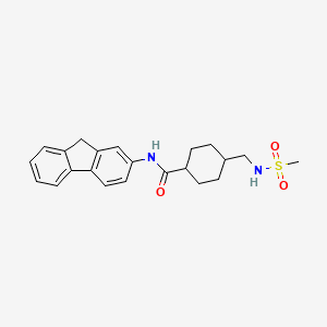 molecular formula C22H26N2O3S B2775115 N-(9H-fluoren-2-yl)-4-(methylsulfonamidomethyl)cyclohexanecarboxamide CAS No. 1202971-30-9