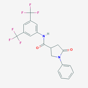 molecular formula C19H14F6N2O2 B277513 N-[3,5-bis(trifluoromethyl)phenyl]-5-oxo-1-phenylpyrrolidine-3-carboxamide 