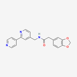 N-([2,4'-bipyridin]-4-ylmethyl)-2-(benzo[d][1,3]dioxol-5-yl)acetamide
