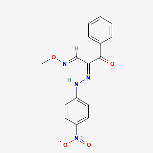 molecular formula C16H14N4O4 B2775138 2-[2-(4-nitrophenyl)hydrazono]-3-oxo-3-phenylpropanal O-methyloxime CAS No. 338758-86-4