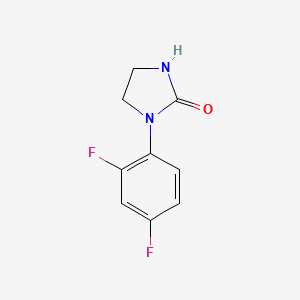 molecular formula C9H8F2N2O B2775147 1-(2,4-二氟苯基)-咪唑烷-2-酮 CAS No. 1545294-47-0
