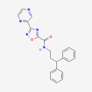 molecular formula C22H19N5O2 B2775148 N-(3,3-二苯基丙基)-3-(吡嗪-2-基)-1,2,4-噁二唑-5-羧酰胺 CAS No. 1219845-18-7