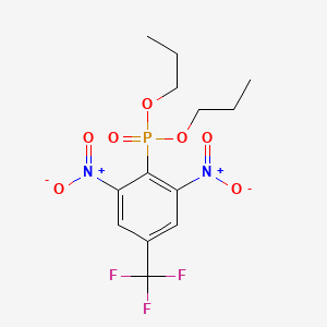 molecular formula C13H16F3N2O7P B2775150 Dipropyl [2,6-dinitro-4-(trifluoromethyl)phenyl]phosphonate CAS No. 63245-91-0