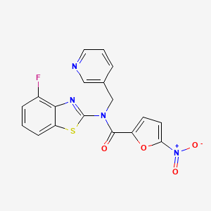 N-(4-fluorobenzo[d]thiazol-2-yl)-5-nitro-N-(pyridin-3-ylmethyl)furan-2-carboxamide