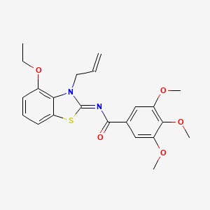 molecular formula C22H24N2O5S B2775157 (Z)-N-(3-allyl-4-ethoxybenzo[d]thiazol-2(3H)-ylidene)-3,4,5-trimethoxybenzamide CAS No. 868376-08-3