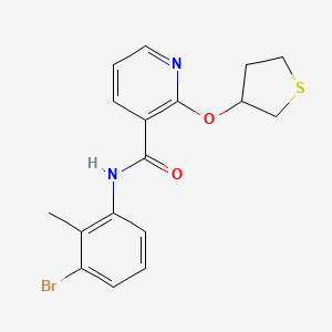 molecular formula C17H17BrN2O2S B2775165 N-(3-bromo-2-methylphenyl)-2-((tetrahydrothiophen-3-yl)oxy)nicotinamide CAS No. 2034363-13-6