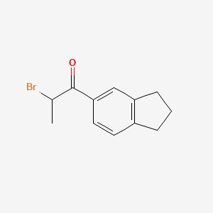 molecular formula C12H13BrO B2775170 2-bromo-1-(2,3-dihydro-1H-inden-5-yl)propan-1-one CAS No. 63998-59-4