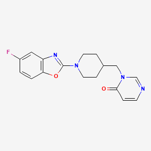 3-{[1-(5-Fluoro-1,3-benzoxazol-2-yl)piperidin-4-yl]methyl}-3,4-dihydropyrimidin-4-one