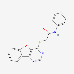2-([1]benzofuro[3,2-d]pyrimidin-4-ylsulfanyl)-N-phenylacetamide