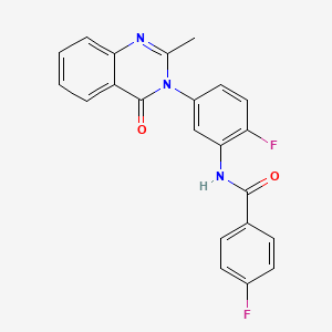 4-fluoro-N-(2-fluoro-5-(2-methyl-4-oxoquinazolin-3(4H)-yl)phenyl)benzamide