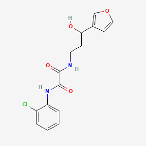 molecular formula C15H15ClN2O4 B2775200 N1-(2-chlorophenyl)-N2-(3-(furan-3-yl)-3-hydroxypropyl)oxalamide CAS No. 1428349-17-0
