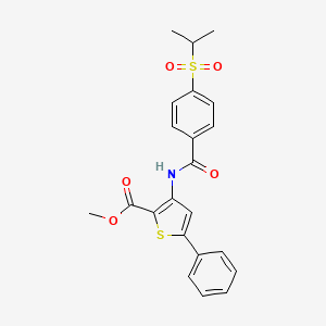 Methyl 3-(4-(isopropylsulfonyl)benzamido)-5-phenylthiophene-2-carboxylate