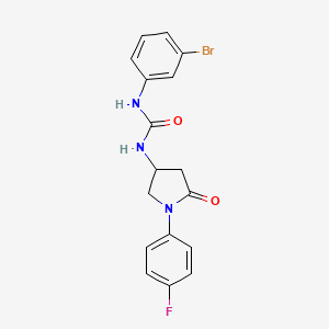 1-(3-Bromophenyl)-3-[1-(4-fluorophenyl)-5-oxopyrrolidin-3-yl]urea