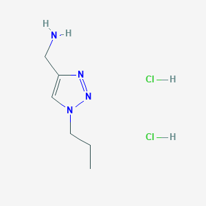 (1-propyl-1H-1,2,3-triazol-4-yl)methanamine dihydrochloride