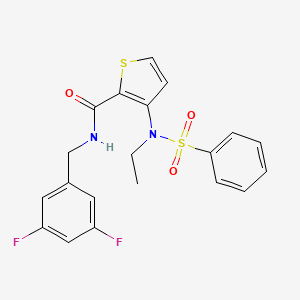 N-(3,5-difluorobenzyl)-3-(N-ethylphenylsulfonamido)thiophene-2-carboxamide