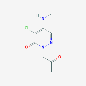 molecular formula C8H10ClN3O2 B2775230 4-氯-5-(甲基氨基)-2-(2-氧代丙基)-3(2H)-吡啶酮 CAS No. 303987-67-9