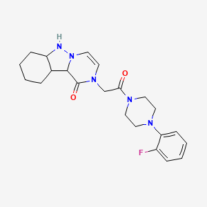 2-{2-[4-(2-fluorophenyl)piperazin-1-yl]-2-oxoethyl}-1H,2H,7H,8H,9H,10H-pyrazino[1,2-b]indazol-1-one