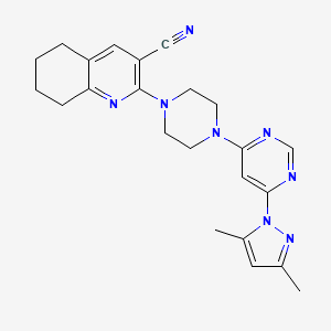 2-[4-[6-(3,5-Dimethylpyrazol-1-yl)pyrimidin-4-yl]piperazin-1-yl]-5,6,7,8-tetrahydroquinoline-3-carbonitrile